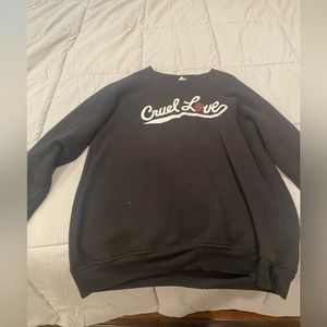 Black faded crew neck